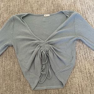 Blue long sleeve Garage top